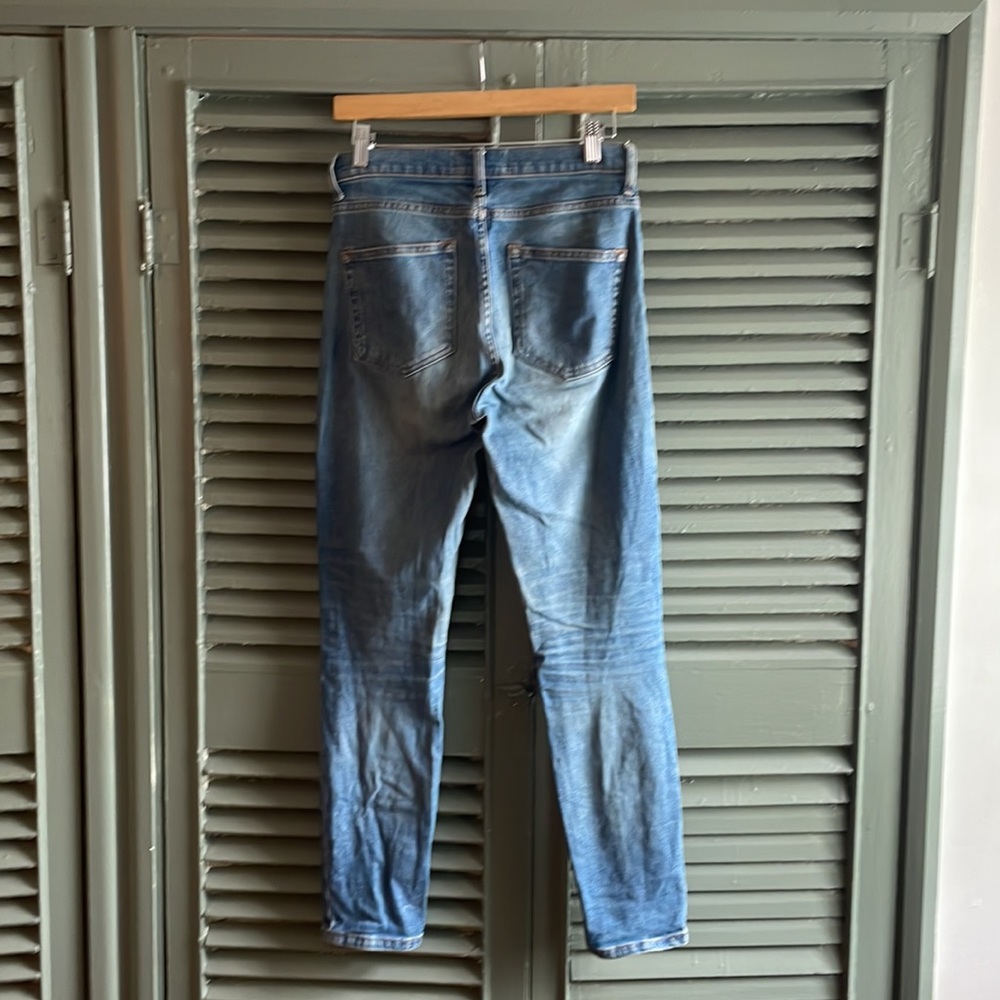 Everlane Hi-rise Medium Blue Skinny Jeans, Size 27 - Picture 6 of 6